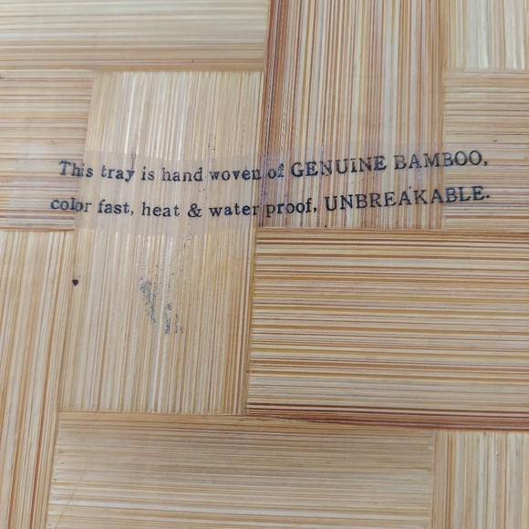 Vintage Souvenir Bamboo Tray - Picture 3 of 4